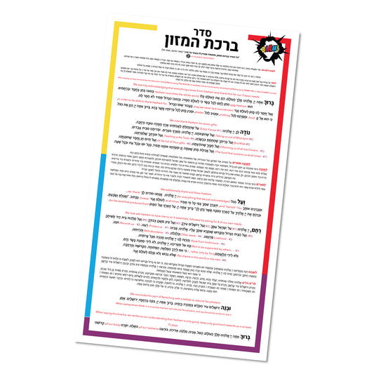 Large Bentcher -New Edition Laminated (Ashkenaz)